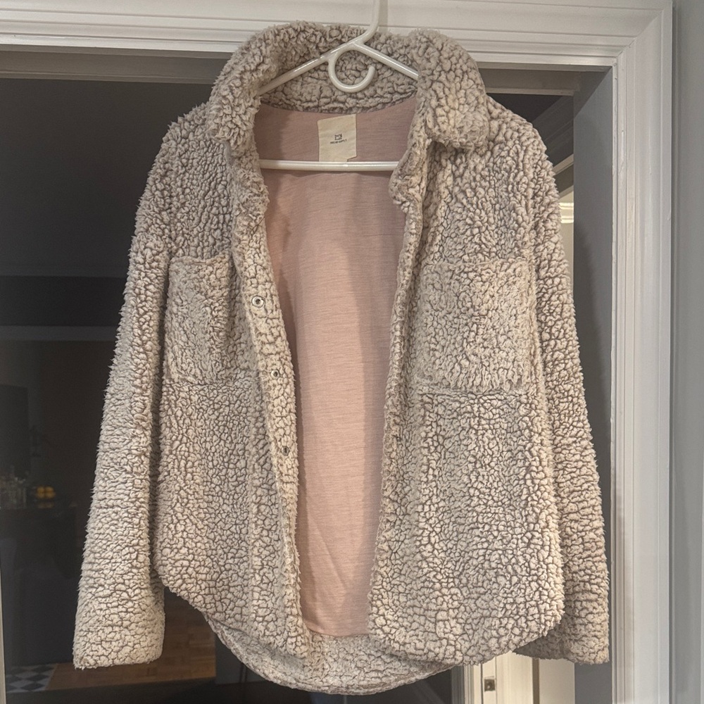 Cozy Cream Sherpa Jacket From Thread Supply